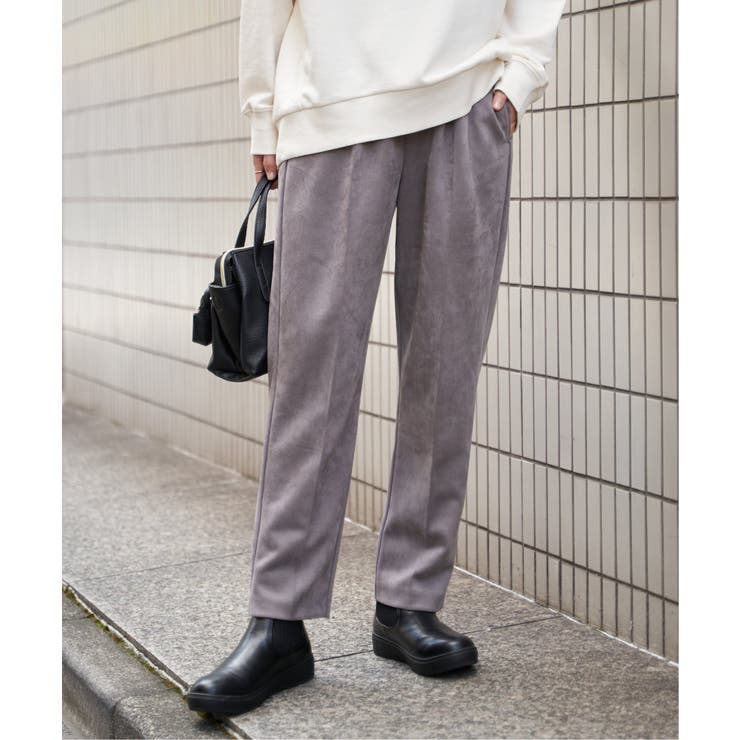 フェイクスエードテーパードパンツ | ikka  | 詳細画像1 