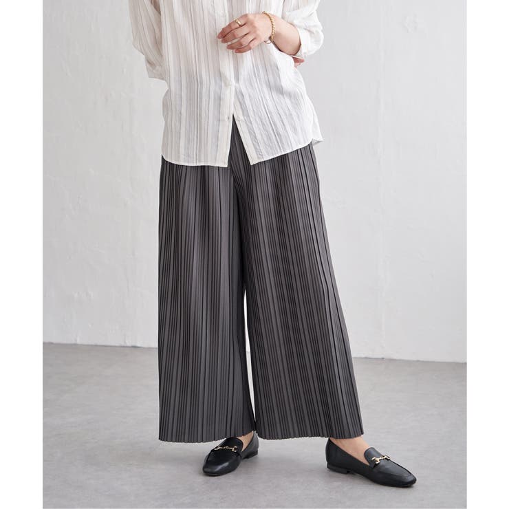 カットプリーツワイドパンツ【親子コーデ】 | ikka  | 詳細画像7 