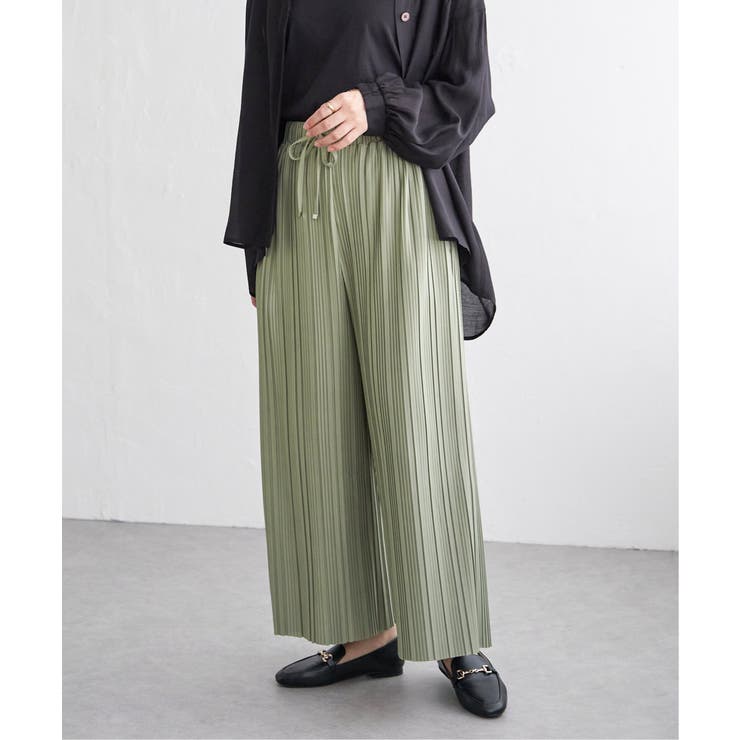 カットプリーツワイドパンツ【親子コーデ】 | ikka  | 詳細画像10 