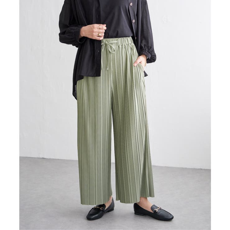 カットプリーツワイドパンツ【親子コーデ】 | ikka  | 詳細画像11 