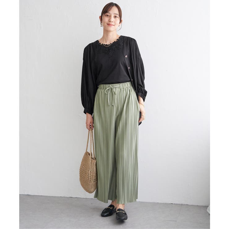 カットプリーツワイドパンツ【親子コーデ】 | ikka  | 詳細画像14 