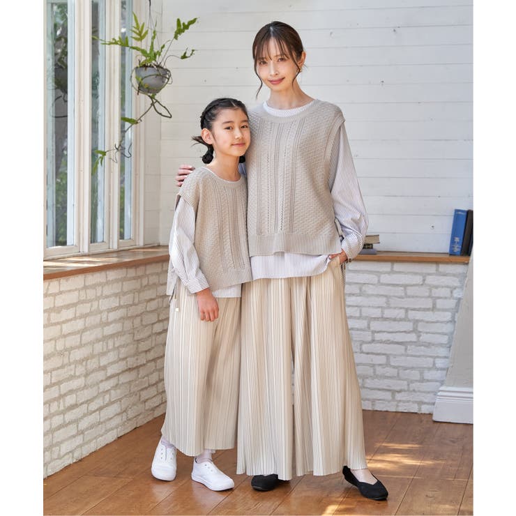 【雑誌InRed4月号掲載】カットプリーツワイドパンツ【親子コーデ】 | ikka  | 詳細画像33 