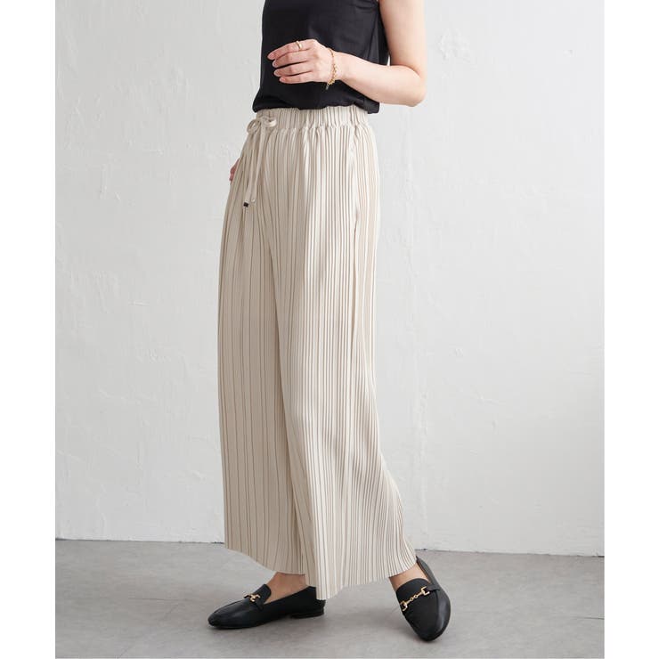 カットプリーツワイドパンツ【親子コーデ】 | ikka  | 詳細画像2 