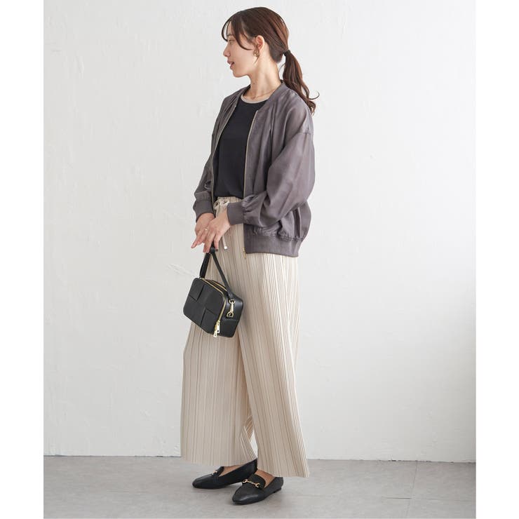 カットプリーツワイドパンツ【親子コーデ】 | ikka  | 詳細画像4 