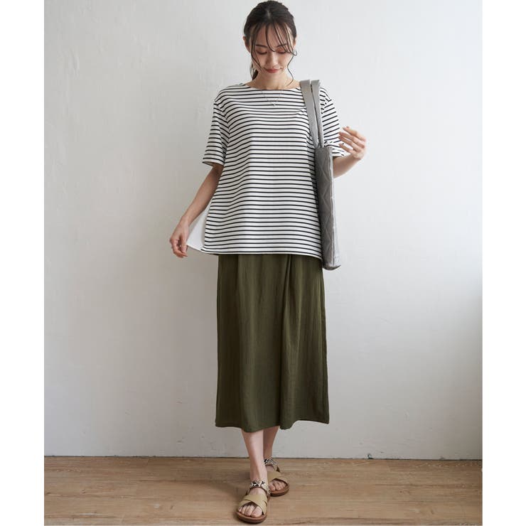 【接触冷感／親子コーデ】冷感スラブタックスカーチョ | ikka  | 詳細画像7 