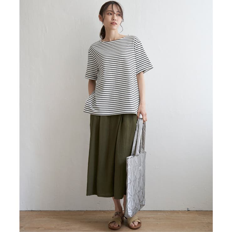 【接触冷感／親子コーデ】冷感スラブタックスカーチョ | ikka  | 詳細画像8 