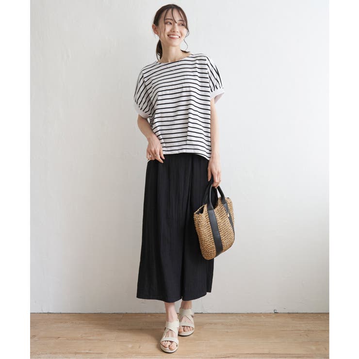 【接触冷感／親子コーデ】冷感スラブタックスカーチョ | ikka  | 詳細画像16 