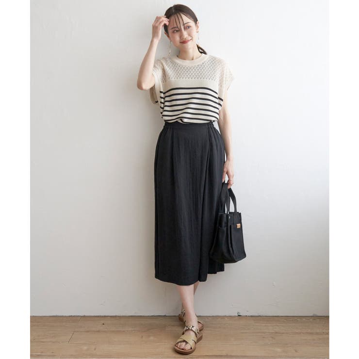 【接触冷感／親子コーデ】冷感スラブタックスカーチョ | ikka  | 詳細画像17 