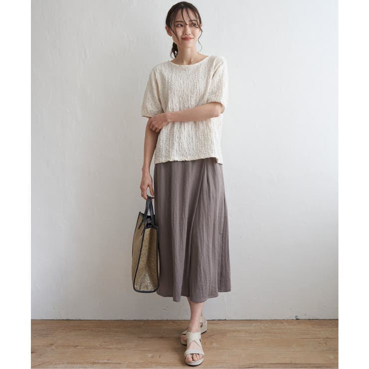 【接触冷感／親子コーデ】冷感スラブタックスカーチョ | ikka  | 詳細画像20 