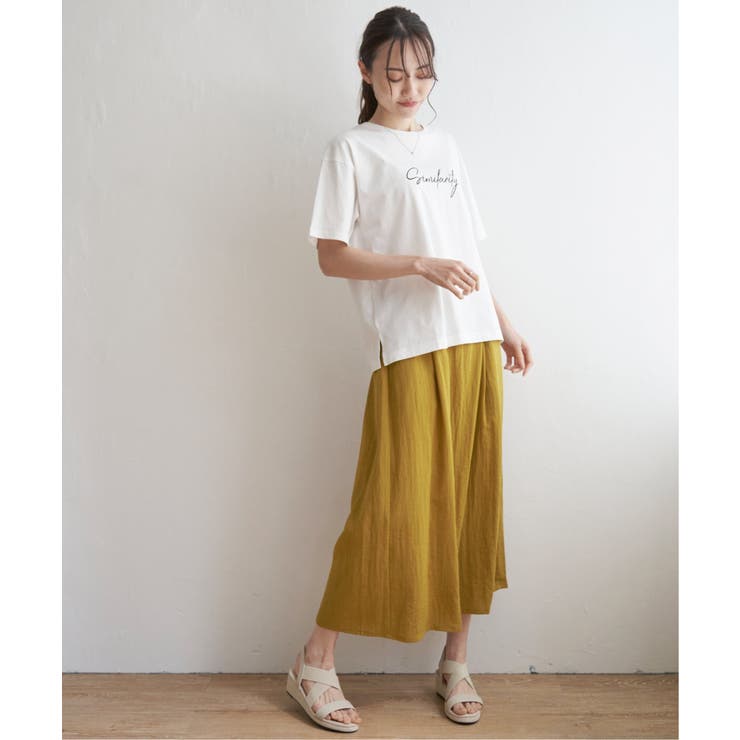 【接触冷感／親子コーデ】冷感スラブタックスカーチョ | ikka  | 詳細画像21 