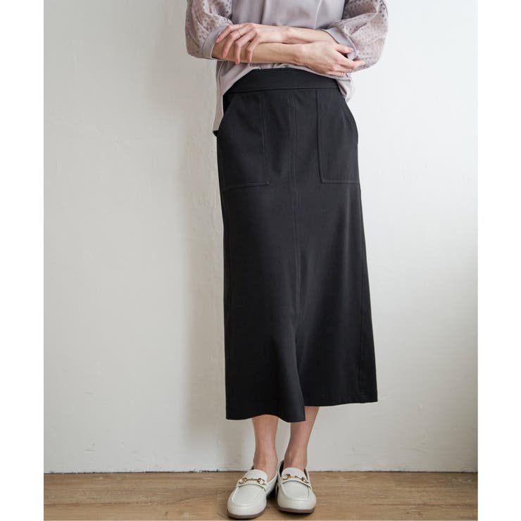 ブラック | GOKU楽タイトスカート | ikka 