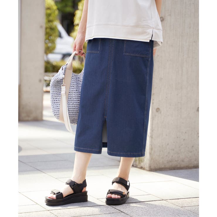 【接触冷感】GOKU楽冷感タイトスカート | ikka  | 詳細画像1