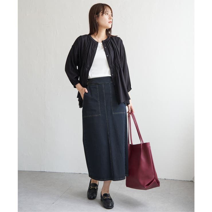 GOKU楽Iラインタイトスカート | ikka  | 詳細画像13 