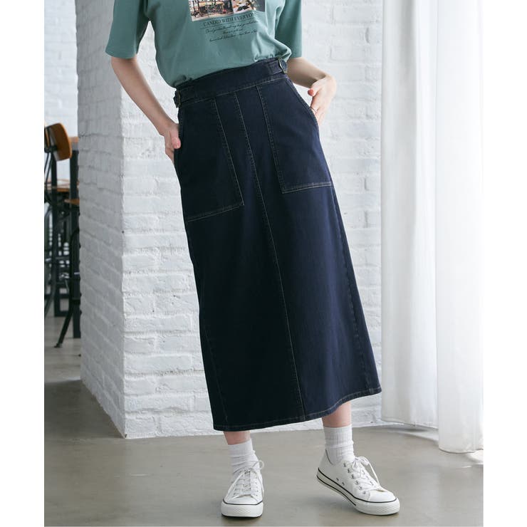 GOKU楽Iラインタイトスカート | ikka  | 詳細画像2 