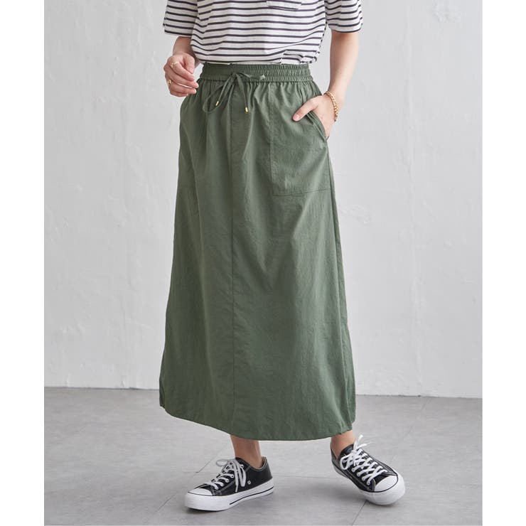 オリーブ | 【接触冷感／速乾】ドライテックチノベイカースカート | ikka 