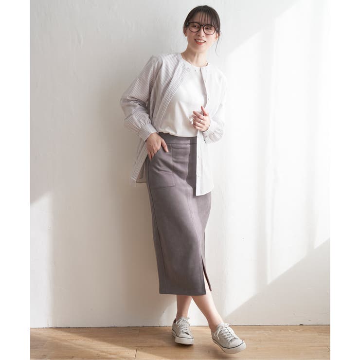 カットスエードタイトスカート | ikka  | 詳細画像2 