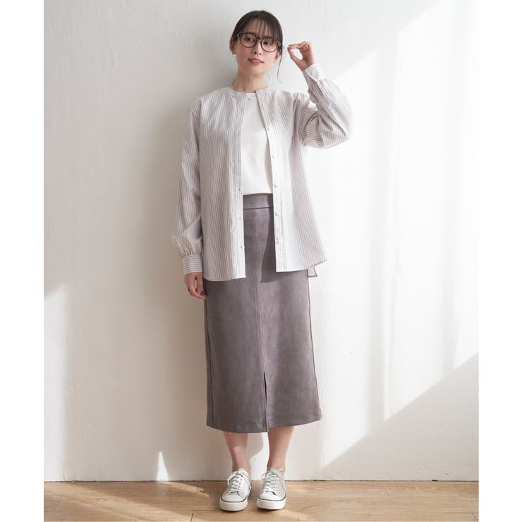 カットスエードタイトスカート | ikka  | 詳細画像3 