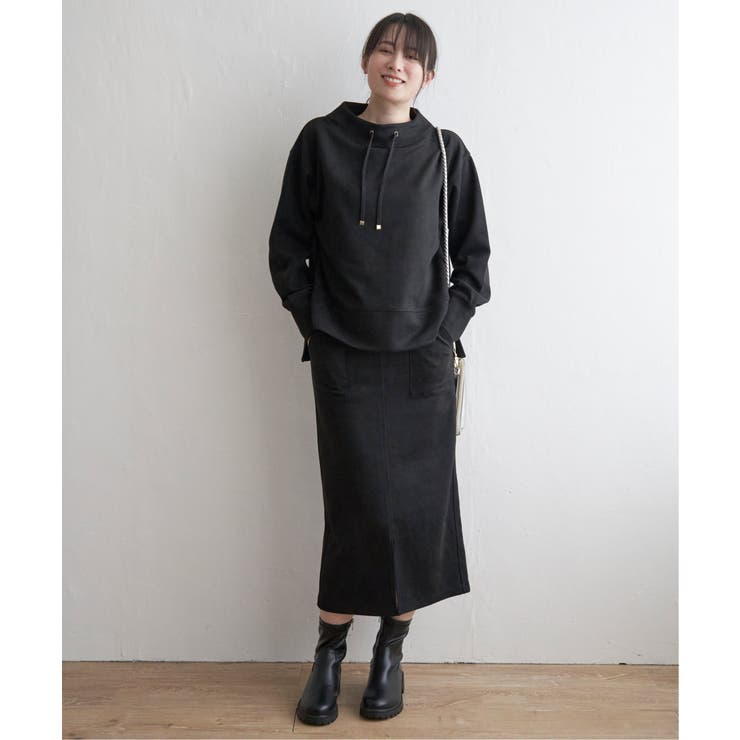 カットスエードタイトスカート | ikka  | 詳細画像4 