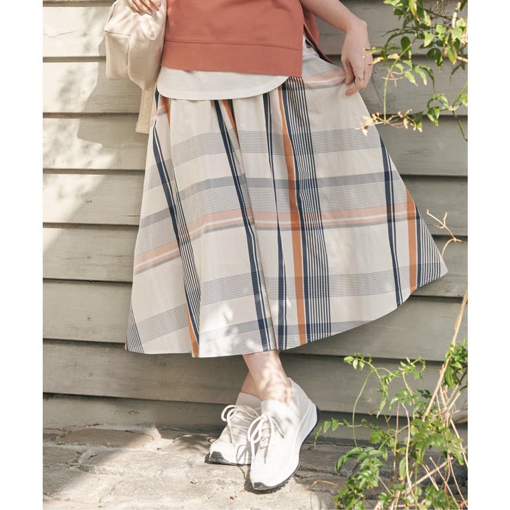 ビッグチェックスカート | ikka  | 詳細画像1 