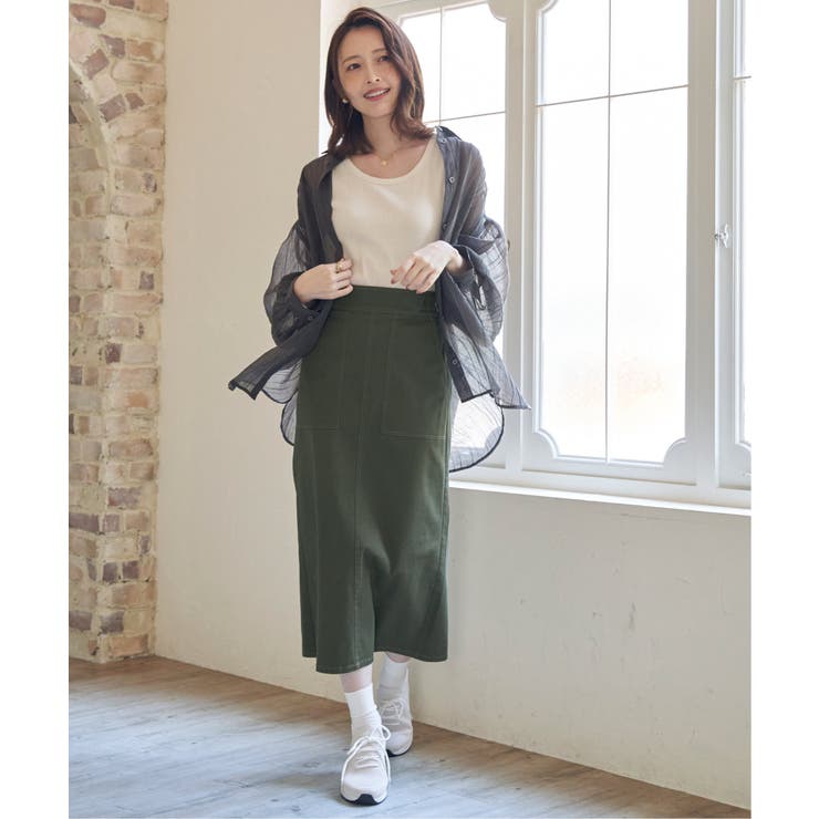 【雑誌InRed10月号掲載】ストレッチIラインスカート | ikka  | 詳細画像13 