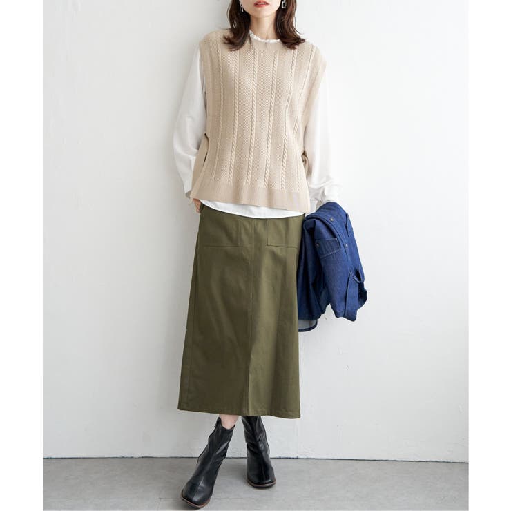 【雑誌InRed10月号掲載】ストレッチIラインスカート | ikka  | 詳細画像2 