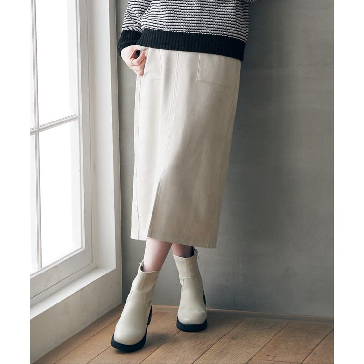 GOKU楽フェイクスエードスカート | ikka  | 詳細画像3 