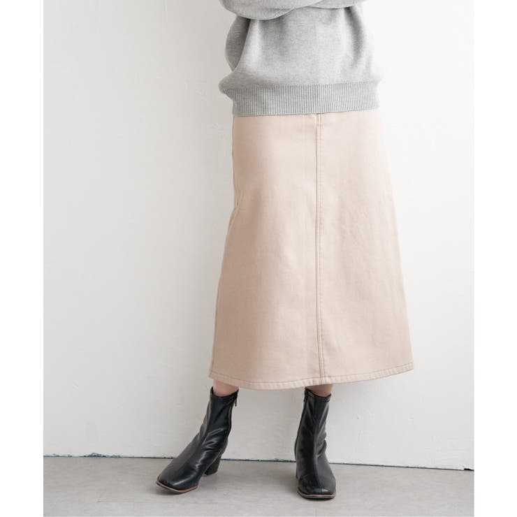 ベージュ | ボンディングロングスカート | ikka 