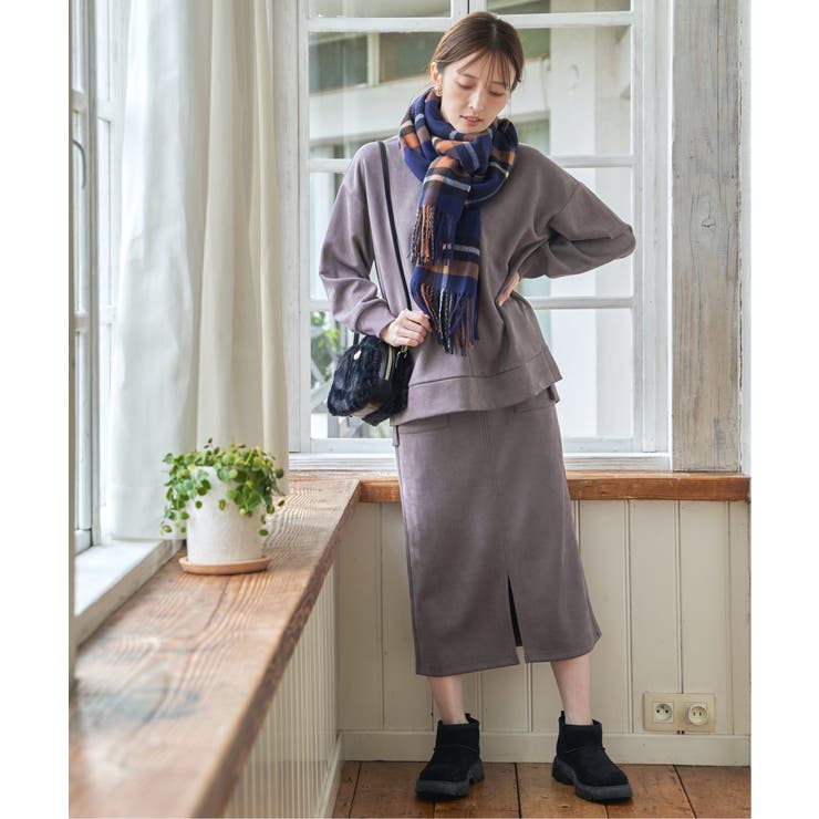 【雑誌InRed1月号掲載】フェイクスエードスカート【親子コーデ】 | ikka  | 詳細画像27 