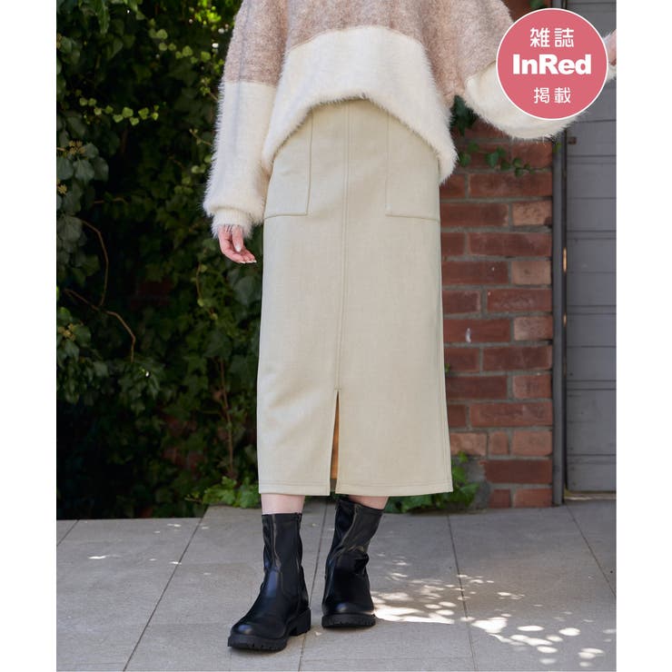 【雑誌InRed1月号掲載】フェイクスエードスカート【親子コーデ】 | ikka  | 詳細画像1 