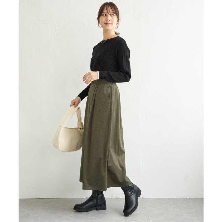 ベロアツイルラップ風スカーチョ | ikka  | 詳細画像10 