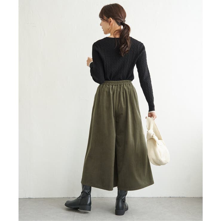 ベロアツイルラップ風スカーチョ | ikka  | 詳細画像11 