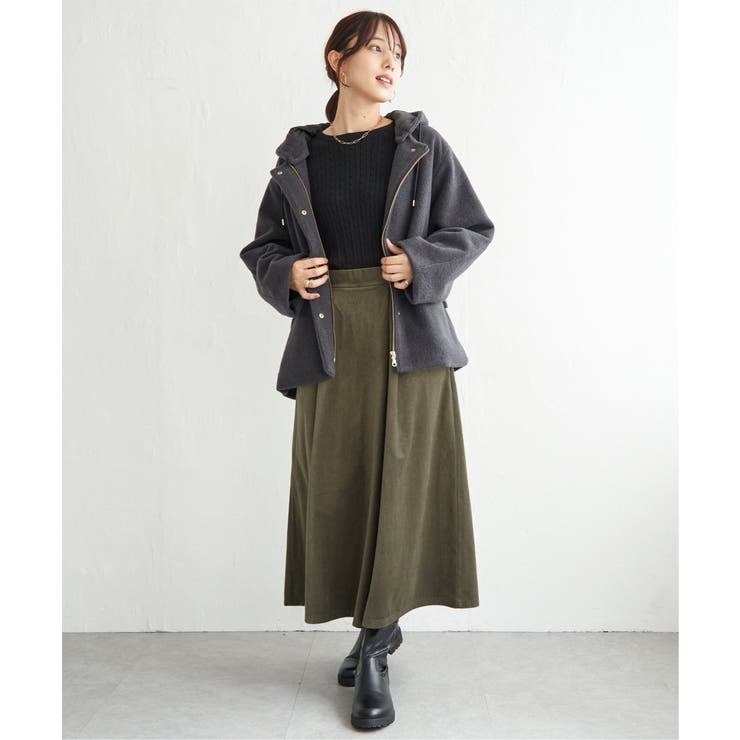 ベロアツイルラップ風スカーチョ | ikka  | 詳細画像12 