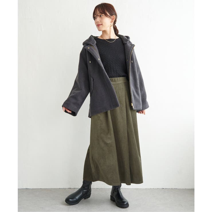 ベロアツイルラップ風スカーチョ | ikka  | 詳細画像13 