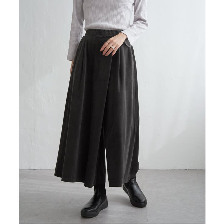 ベロアツイルラップ風スカーチョ | ikka  | 詳細画像14 