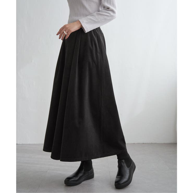 ベロアツイルラップ風スカーチョ | ikka  | 詳細画像15 