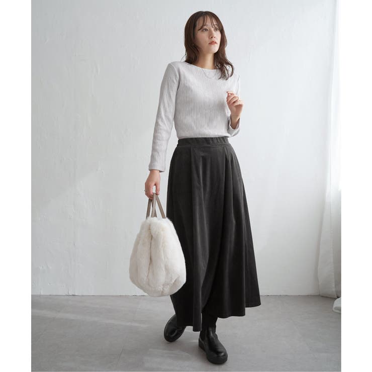 ベロアツイルラップ風スカーチョ | ikka  | 詳細画像16 