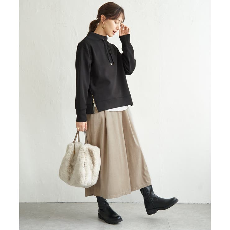 ベロアツイルラップ風スカーチョ | ikka  | 詳細画像25 