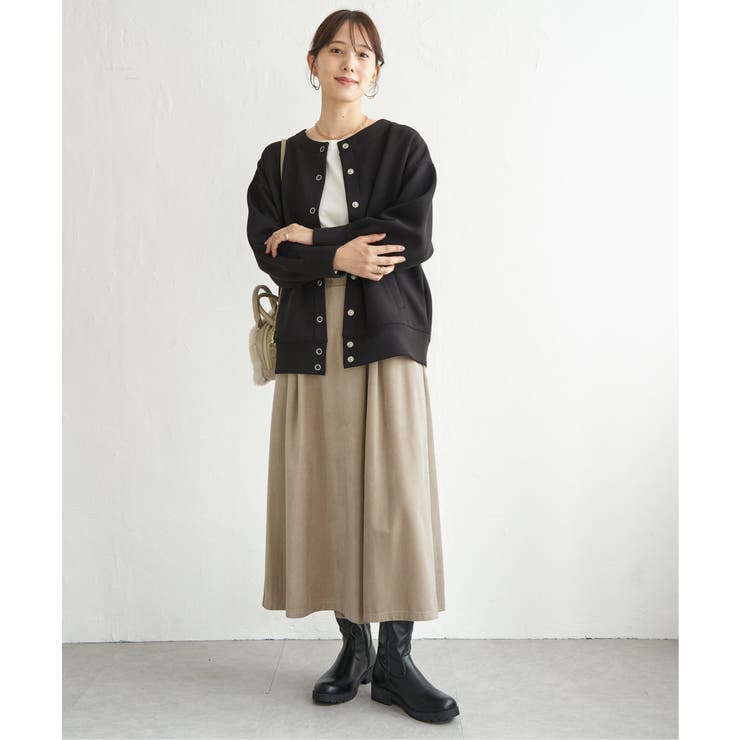 ベロアツイルラップ風スカーチョ | ikka  | 詳細画像26 