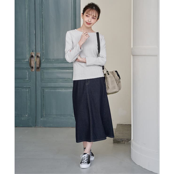 デニムロングスカート | ikka  | 詳細画像4 