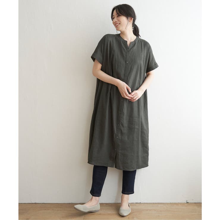 レーヨン麻 半袖2WAYワンピース | ikka  | 詳細画像10 