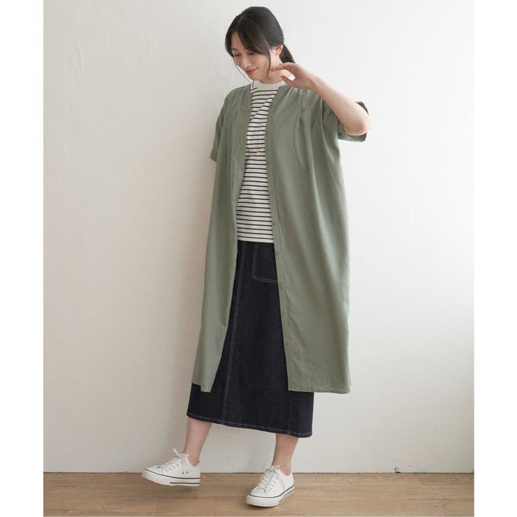 レーヨン麻 半袖2WAYワンピース | ikka  | 詳細画像14 