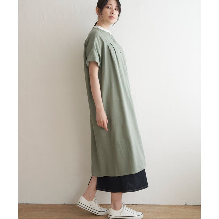 レーヨン麻 半袖2WAYワンピース | ikka  | 詳細画像15 