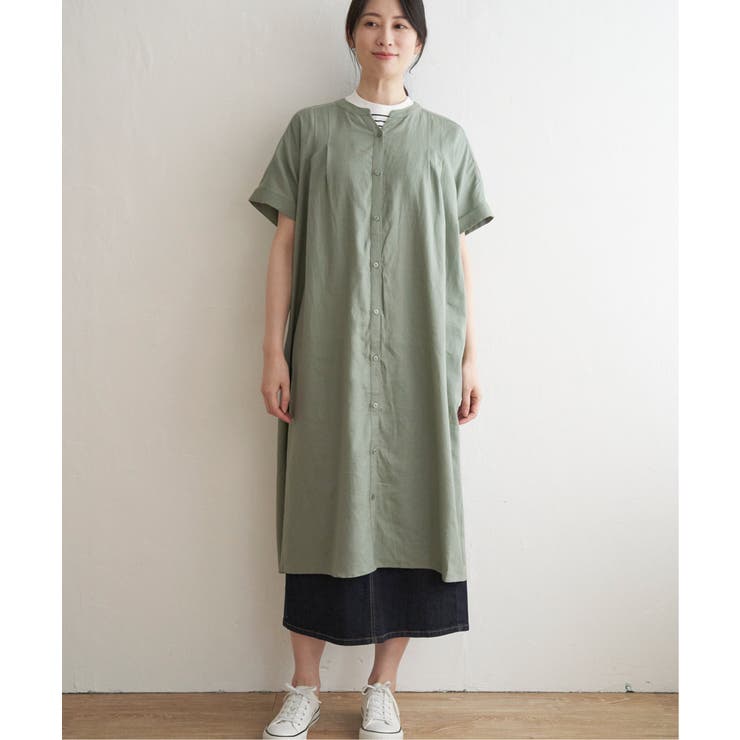レーヨン麻 半袖2WAYワンピース | ikka  | 詳細画像17 