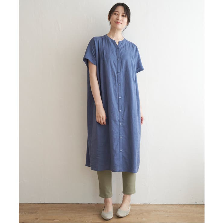 レーヨン麻 半袖2WAYワンピース | ikka  | 詳細画像5 