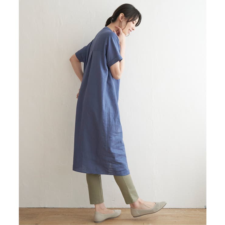 レーヨン麻 半袖2WAYワンピース | ikka  | 詳細画像6 