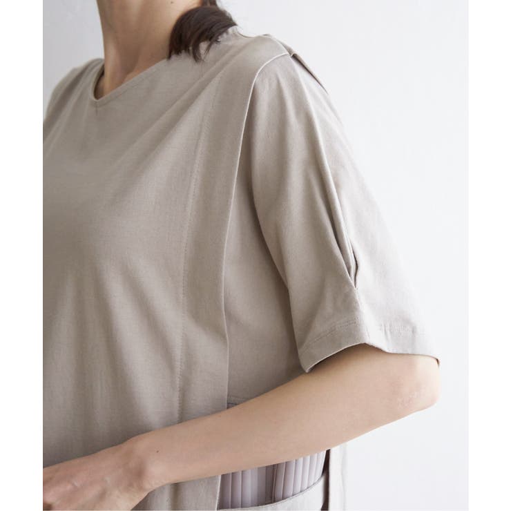 異素材配色切り替えワンピース | ikka  | 詳細画像14 