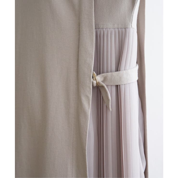 異素材配色切り替えワンピース | ikka  | 詳細画像15 