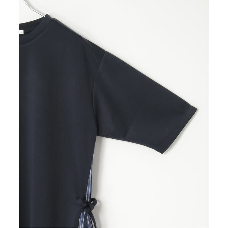 【親子コーデ】異素材切り替えサイドリボンワンピース | ikka  | 詳細画像12