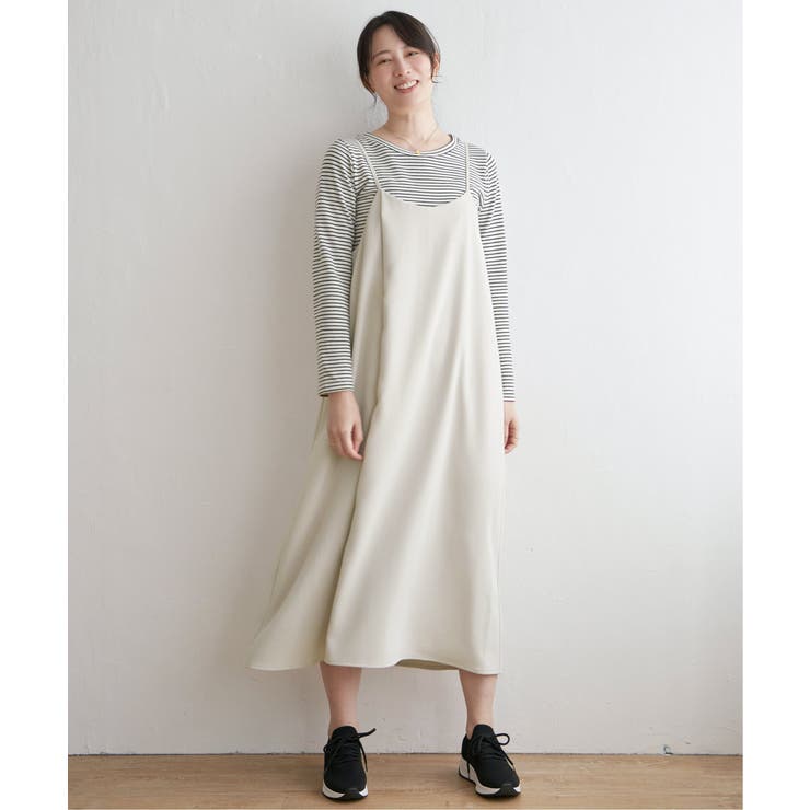 ベージュ | 【2点セット】キャミワンピアンサンブル | ikka