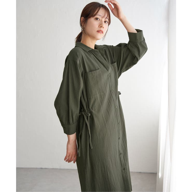 コットンスキッパーシャツワンピース | ikka  | 詳細画像11 